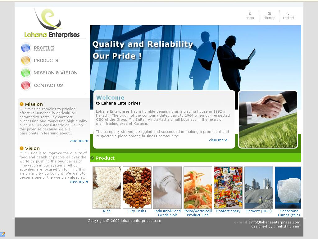 Rice Website Design by Hafizkhurram.com